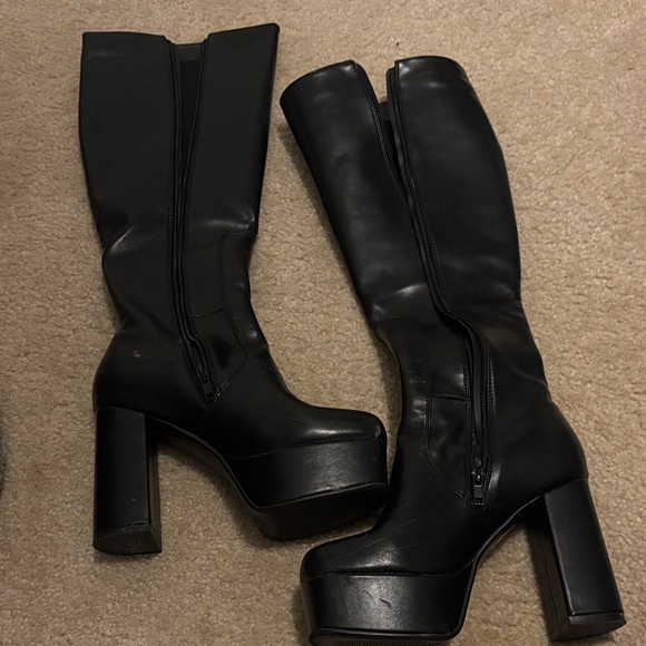 WHATTA SHOWDOWN PLATFORM KNEE HIGH BOOTS - Picture 4 of 13